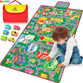 Beetoy car rug city streets graphic for safe imaginative play