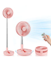 Belife X8 foldable telescopic fan in pink with adjustable height for versatile cooling.