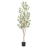Bellacat 5ft faux olive tree with natural wood trunk for a realistic focal point