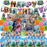 Bellicremas Jungle Birthday Backdrop 39x59 creates a lively photo area and theme vibe.