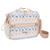 Bentgo Kids lunch bag in checker gradient with double insulation keeps meals fresh on the go.