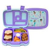 Bentgo Kids Prints mermaids-in-the-sea lunch box with five compartments for kid-friendly meals.
