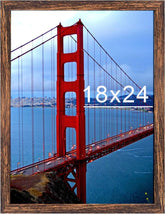BESCRCL 18x24 frame front view in brown finish for wall display.