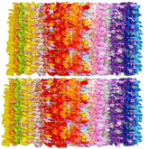 Besfony 100pcs soft Hawaiian leis packaging view for bulk luau planning