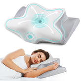 Bespillow Cervical Neck Pillow side sleeper view showing ergonomic support