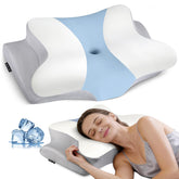 Bespillow cervical pillow with butterfly shape supports neck comfort for side sleeping.