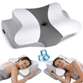 Bespillow cervical pillow side view highlights neck support and contour sleep alignment.