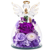 Bessol angel rose dome, a timeless keepsake of love and protection.