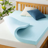 Best Price Mattress 4-inch ventilated topper on bed delivers breathable cooling comfort.