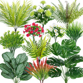 Besteek outdoor artificial plants fern stems for durable, low-maintenance patio decor.