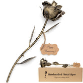 BESZONE bronze anniversary rose handcrafted close-up showing intricate detailing and enduring beauty.