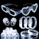 bethmore LED glasses illuminate wedding reception with bright white light and easy switches