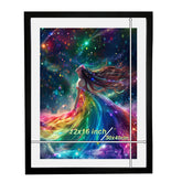 Betionol diamond art frame front view with premium black wood finish preserves artwork.
