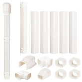 BEWAVE line set cover 3in 10ft kit shields lines and improves exterior curb appeal.