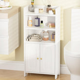 BEWISHOME bathroom storage cabinet with two doors keeps towels tidy