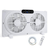 BEYOND BREEZE twin window fan with reversible airflow for quick room refresh