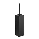 BGL toilet brush with matte black square holder, space-saving bathroom organizer