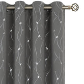 BGment blackout curtains 84in panel with 52x84 size and decorative pattern for enhanced privacy.