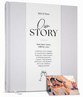 Bibi & Beau anniversary journal cover in grey for lasting memories