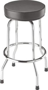 BIG RED Torin stool with chrome legs offers sturdy garage seating.