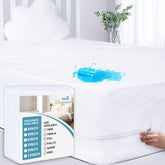 Biloban twin mattress protector with six-sided zipper for full coverage