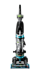 Bissell CleanView Swivel Rewind Pet upright front view showing the teal vacuum.