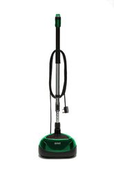 Bissell Commercial BGFS650 hero front view, highlighting compact design for easier floor cleaning.