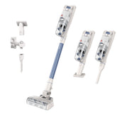 Bissell PowerClean cordless stick vacuum in self-standing mode for easy pause-and-clean.