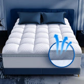 Biteany premium king topper close-up shows plush memory foam blend.