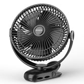 BIVBTP clip-on fan secures firmly for flexible cooling anywhere.