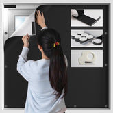 BKSAI blackout window cover demonstrates magnetic installation for tool-free setup and no trace marks.