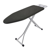 BKTD ironing board with metal frame provides sturdy support for stable ironing sessions.