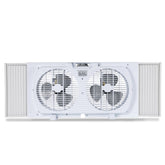 BLACK+DECKER BFW9M front view shows dual window fan for balanced airflow