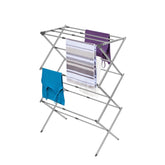 BLACK+DECKER expandable drying rack collapsed for compact storage.