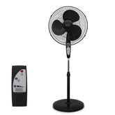BLACK+DECKER 18-Inch stand fan on pedestal base cools living spaces efficiently.