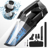 Blestan handheld vacuum with LED light illuminates tight gaps for car and home cleaning.