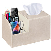 BLIENCE PU leather tissue box cover front view showing stylish organization