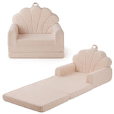 Blissful Diary seashell-design kids couch folded for cozy play and storage.