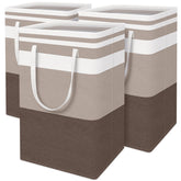 BlissTotes 3-Pack laundry baskets, fully assembled, freestanding and roomy for busy families.