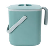 Blue Ginkgo kitchen compost bin front view highlights compact countertop design.
