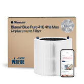 Blueair genuine filter for Blue Pure 411i Max shown for optimal purifier performance.