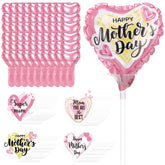 Blueweenly pink heart foil balloons for Mother's Day decor and gifting.