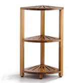 BLUEWEST three-tier corner shelf assembly ideal for maximizing space in small rooms