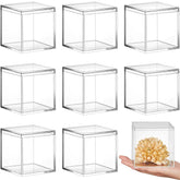 Blulu clear acrylic box front view with lid showing transparency and compact size