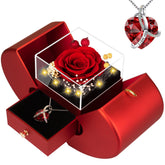 BNWXOY preserved rose in box shows long-lasting color for a keepsake gift.