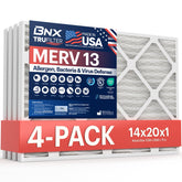 BNX TruFilter 14x20x1 front view for easy installation.