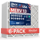 BNX TruFilter front view shows a compact filter for HVAC systems reducing pollen intrusion