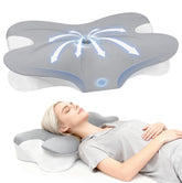 BNXIANG cervical pillow side view illustrating targeted neck support for side sleepers