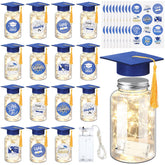Boao graduation jar with LED light glow enhances table decor for celebration.