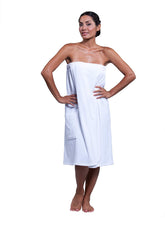 Boca BT Terry Women’s Spa Wrap with front pocket for gym essentials